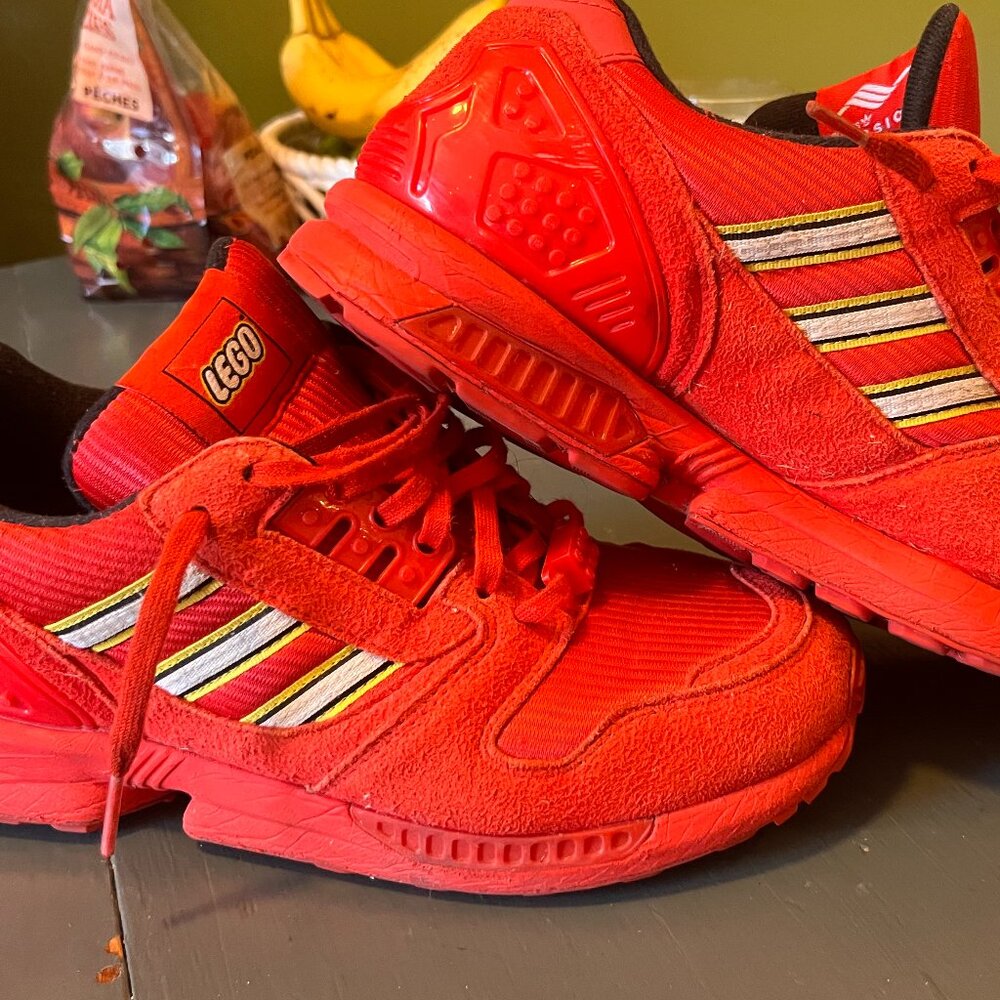 Adidas x LEGO ZX 8000 - Active Red Sneakers - Men’s Size 8 Style #FY7084